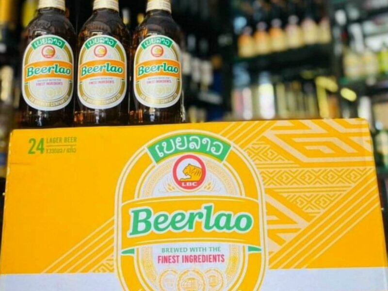 Két bia lào lon vàng 330ml – 600k